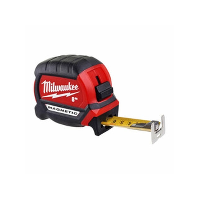 Milwaukee premium 8 m/27 mm magnetic tape measure