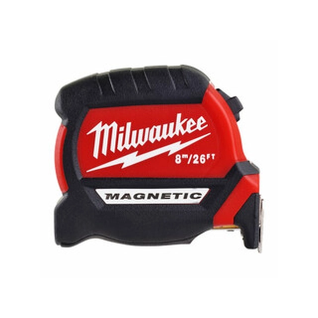 Milwaukee premium 8 m/27 mm magnetic tape measure