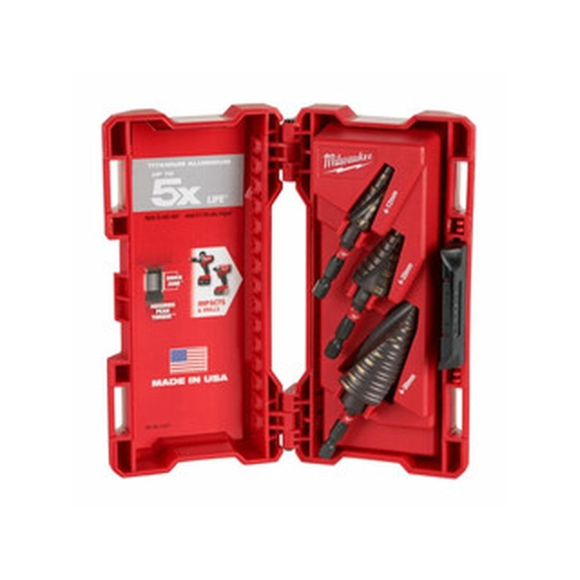 Milwaukee SHOCKWAVE 3 part step drill set