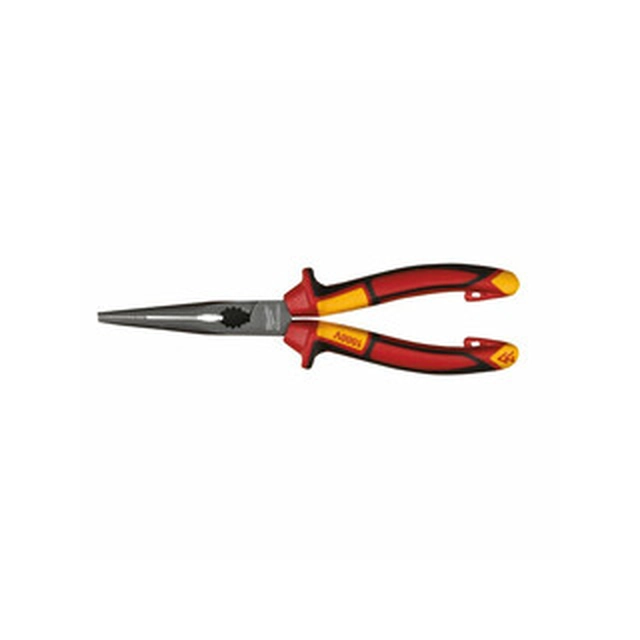 Milwaukee VDE 205 mm insulated long nose round pliers