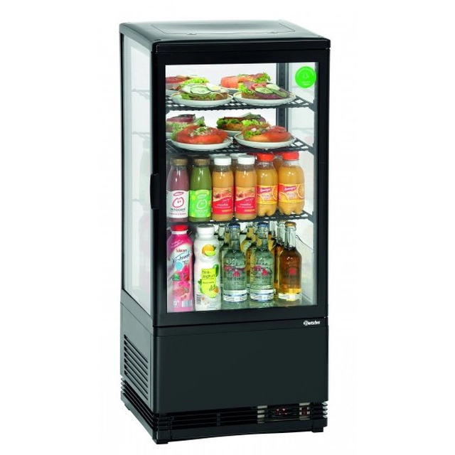 Mini 78L, refrigerated display case, black