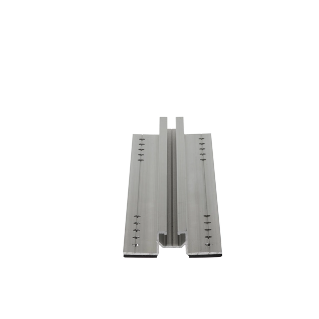 Mini binario in alluminio per pannello solare per piastra trapezoidale, pannello sandwich, 20x78x385mm, preforato, con guarnizione in EPDM