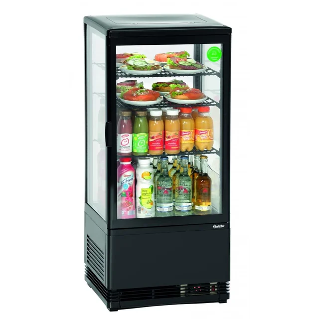 Mini vitrine refrigerada 78L,, preta