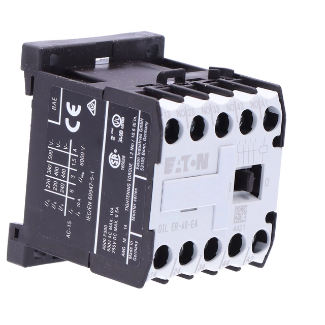 miniature auxiliary contactor,4Z/0R, control 230VAC DILER-40-EA(230V50HZ,240V60HZ)