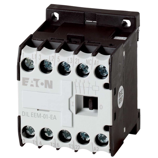 miniature kontaktor,3kW/400V, styring 230VAC DILEEM-01-EA(230V50HZ,240V60HZ)
