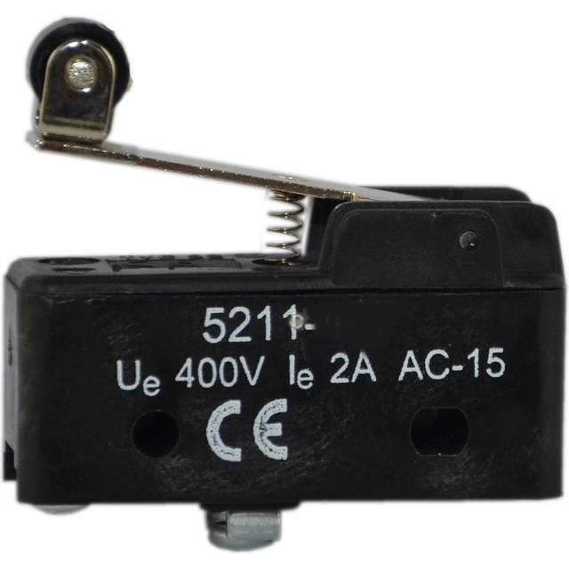 Miniaturní koncový spínač Promet 1R 1Z páka úhlu materiálu s válečkem (W0-5211-406)