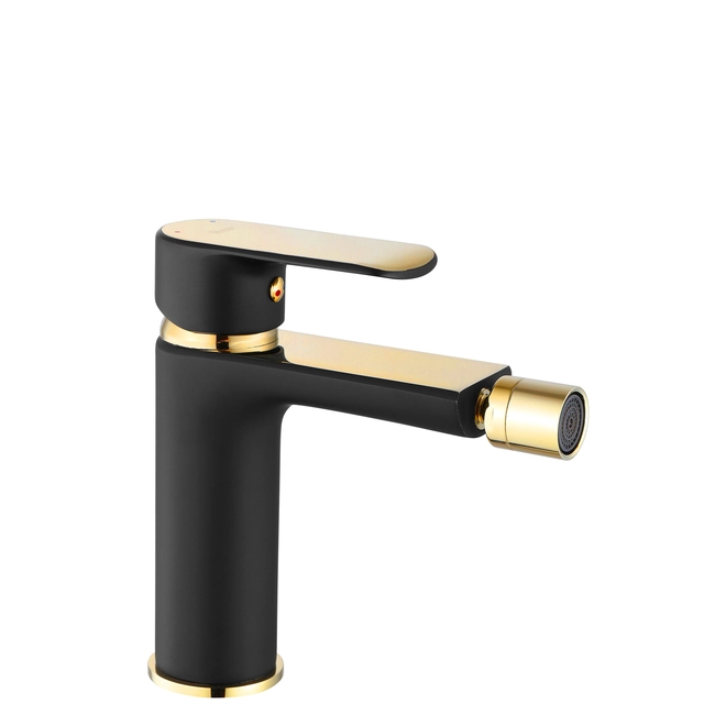 Miscelatore bidet Rea Bloom nero e oro