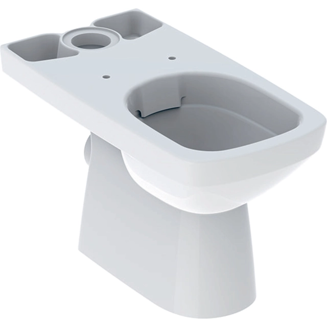 Miska stojąca WC Selnova Square do spłuczki nasadzanej, lejowa, B35 cm, H40 cm, T68 cm, częściowo ukryte mocowania, odpływ poziomy, Rimfree