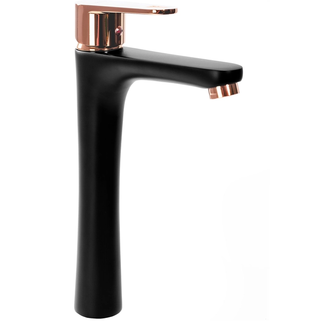 Misturador alto para lavatório preto rosa dourado REA MILD