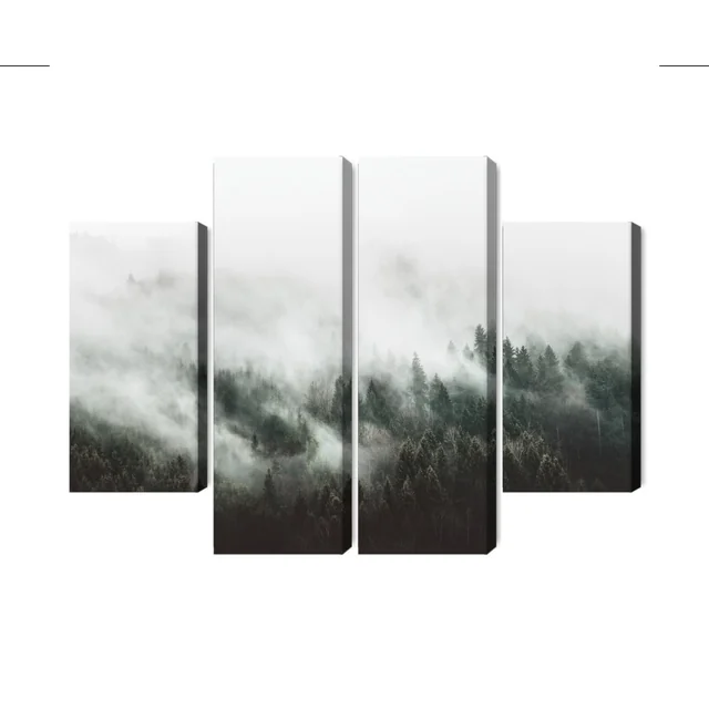 Misty Forest Landscape Multi-part Image 3D