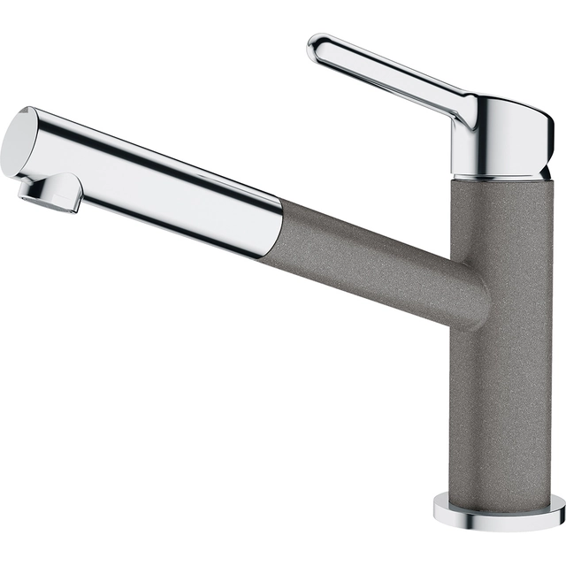 Mitigeur d'évier Franke Orbit, avec douche extractible, chrome/steingrau