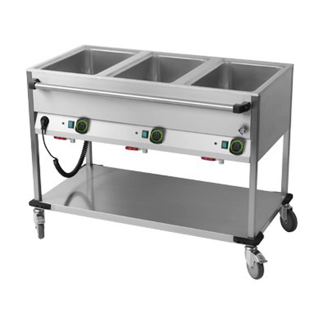 Mobile bain marie 3-komorowy