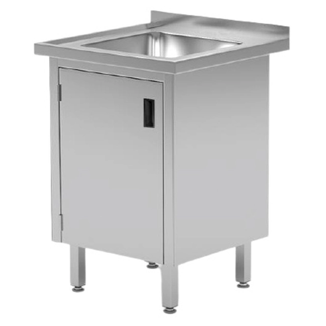 Mobile In Acciaio Inox Con Lavello 50x70 Hendi 813539