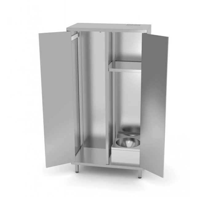 Mobile organizzato con lavabo e anta battente 1000 x 500 x 1800 mm POLGAST 319105 319105