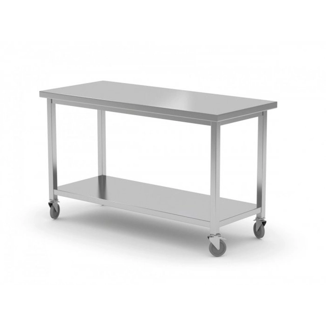 Mobile table with shelf 1000 x 600 x 850 mm POLGAST 104106 104106