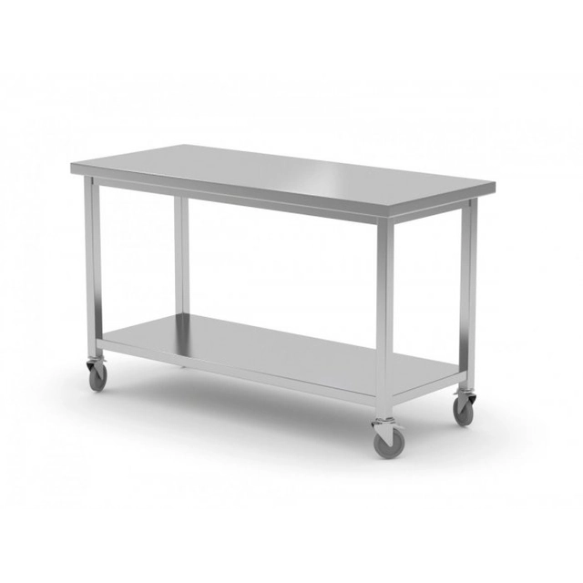 Mobile table with shelf 1000 x 700 x 850 mm POLGAST 104107 104107