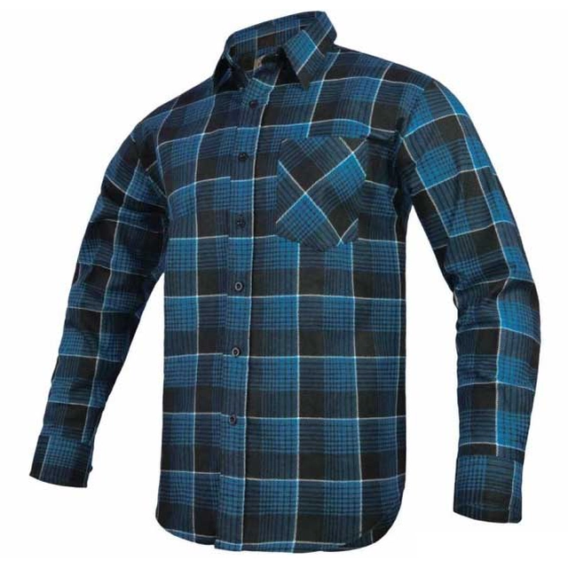 MODAR blue checked flannel shirt 46