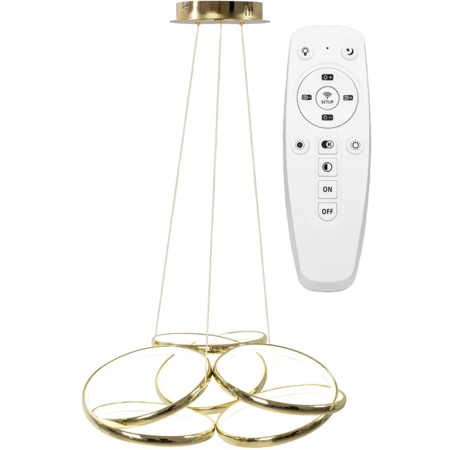 Modern LED ceiling lamp + REMOTE APP794-CP Flat Gold