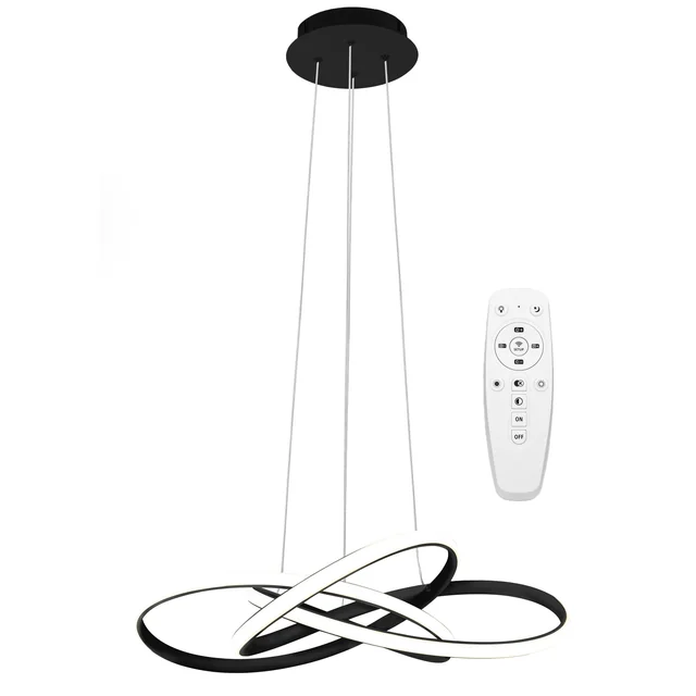 Modern LED mennyezeti lámpa + REMOTE APP814-CP Node Black