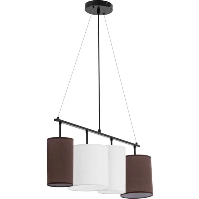 Modern taklampa 4 point E14 - vit och brun