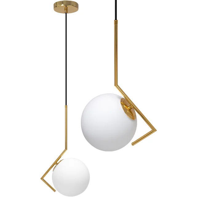 Moderne glazen hangende plafondlamp, APP429-1CP goud