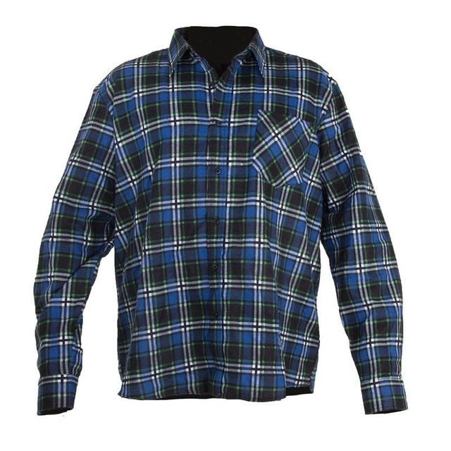 Modrá károvaná flanelová košile XXL LAHTI PRO LPKF32XL
