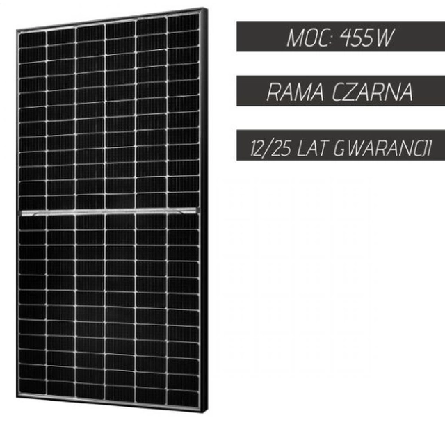 Modul fotovoltaic AKCOME 455W CADRU MONO NEGRU 9BB HALF-CUT
