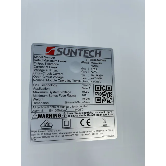 modul solar; modul PV; Suntech STP330S-A60/Wfh