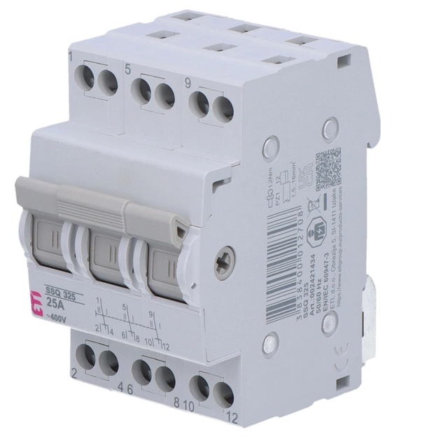 Modular network-generator switch IO-II 25A 3-biegunowy SSQ 325