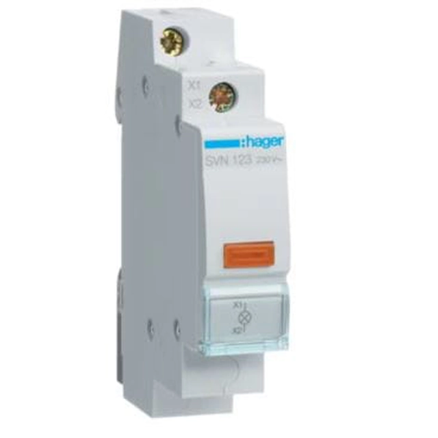 Modulär signallampa orange 230V AC Hager SVN123