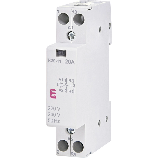 Modularni kontaktor 20A uspostaviti i prekinuti kontakt (1 modul 2-biegunowy) R 20-11 230V
