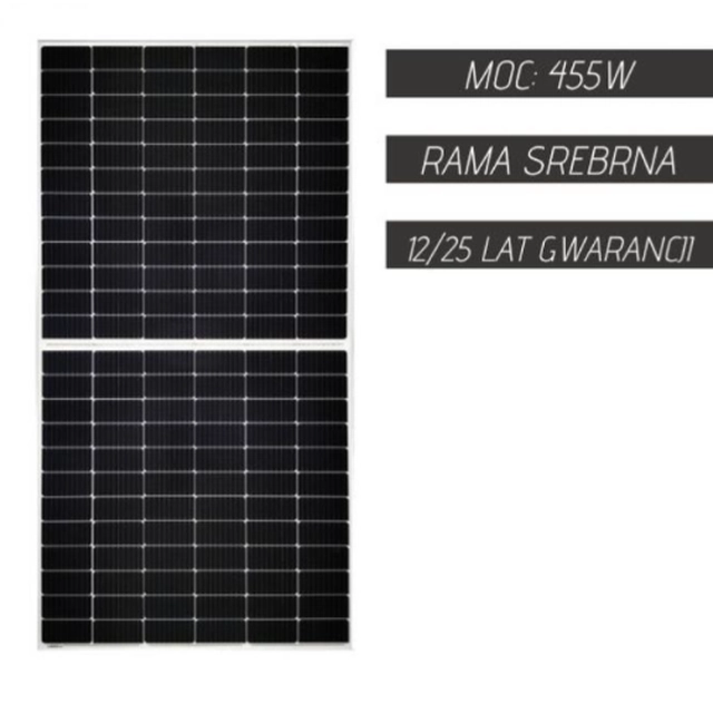 Module PV AKCOME 455W ARGENT MONO 9BB DEMI-COUPE