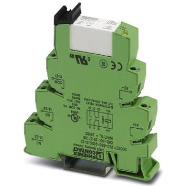 Módulo de relé de contato Phoenix 2P 15A 24V DC PLC-RSC- 24DC/21-21 (2967060)