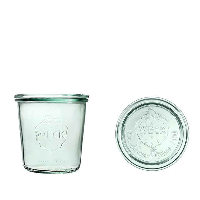 Mold jar 580 ml with lid - pack 6 pcs