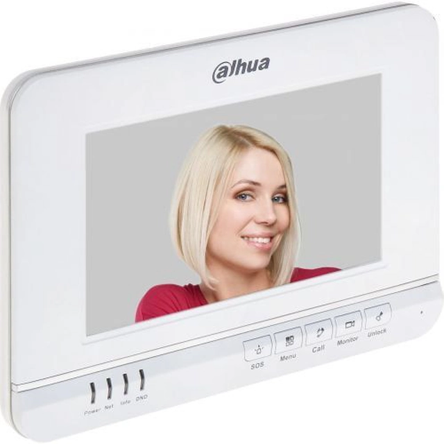 Monitor de vídeo porteiro Dahua IP VTH1520A, LCD 7'', Memória 4GB, Alarme, Vigilância IPC