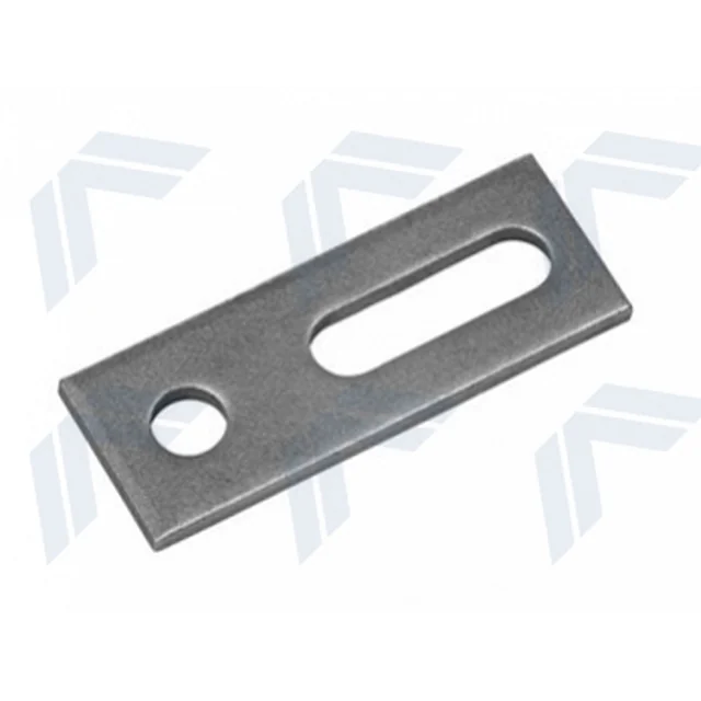 Montageadapter, Montageplatte für Doppelgewindeprofile 82x30x5mm Stahl 430 1.4016