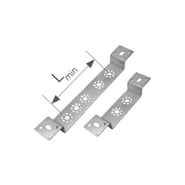 Monteringsplade for batteritilslutninger offset, dobbelt version L=50mm