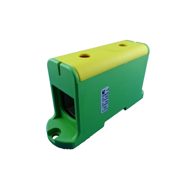 Morsetto di collegamento verde giallo Cu-Al 240mm² montaggio su guida DIN 35mm 380A (Al) 425A ( Cu)