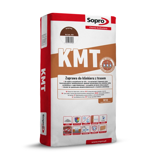 Mortero Clinker Sopro KMT 456 marrón 25kg