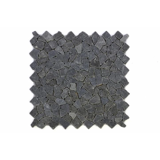 Mosaico de piedra de andesita de Garth sobre una cuadrícula gris oscuro 1 m2