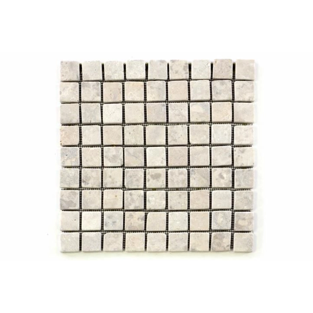 Mosaïque de marbre Garth sur grille crème 1 m2