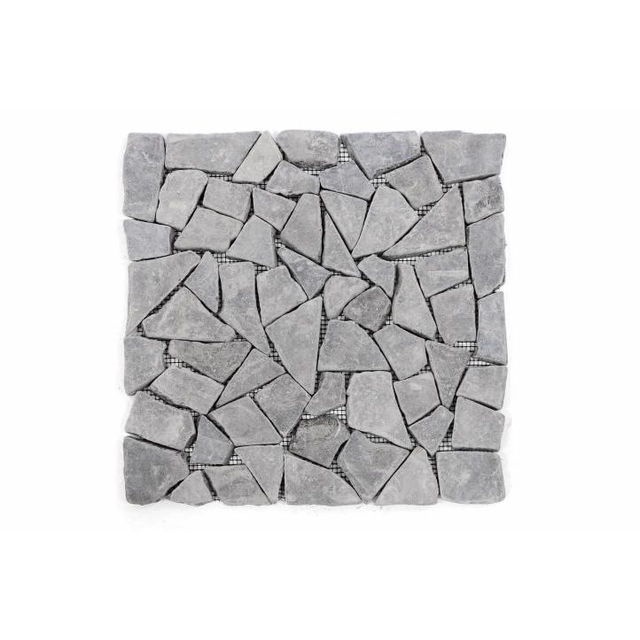 Mosaïque de marbre Garth sur grille grise 1m2