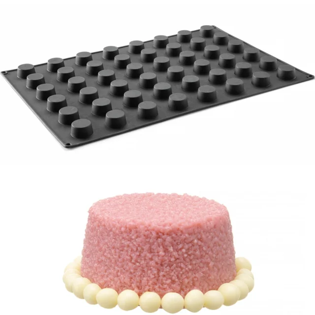 Moule silicone pour pralines, mousses, pâtisseries 570 x 375 mm - mini muffins