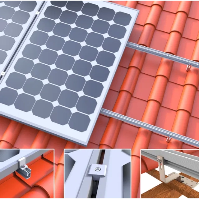 Mounting system sloping roof for ceramic and concrete tiles