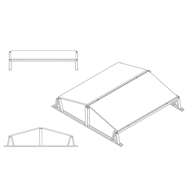 Mounting triangle TR2 15 degrees DOUBLE-SIDED