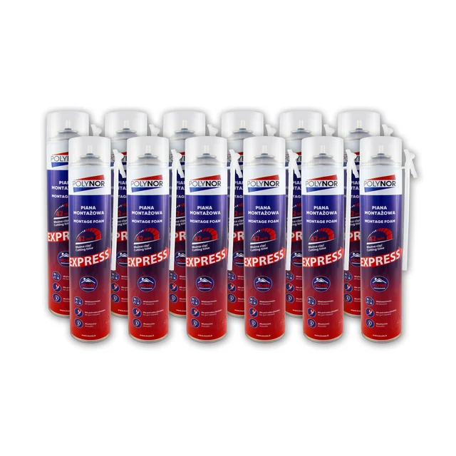 Mousse de montage POLYNOR Home Express, 750 ml. (12 pièces.)