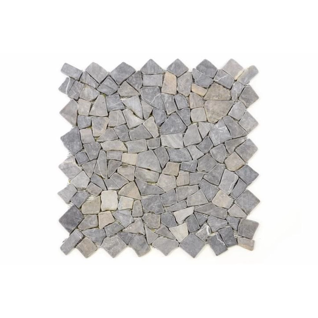 Mozaic de marmură DIVERO pe o grilă gri 50 x 50 cm