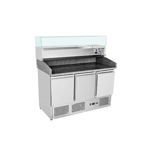 ﻿Mp-903 ﻿Mesa de pizza 3-Drzwiowy com refrigeraçãoUma vitrine