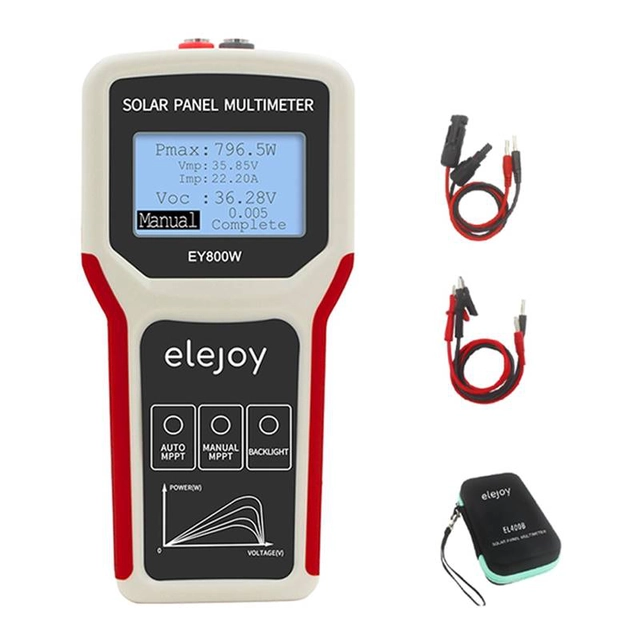 MPPT Multimeter Tester fotonapetostnih panelov 1600W, Elejoy