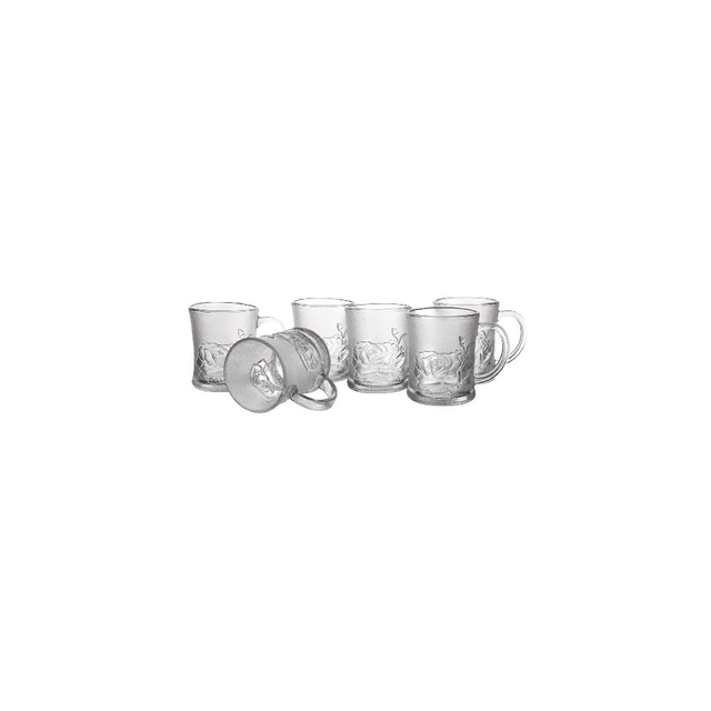 mug 250ml ROSALIA glass (6pcs)